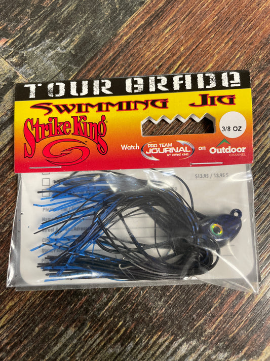 Strike King TG Swim Jig 3/8 oz. Black/Blue