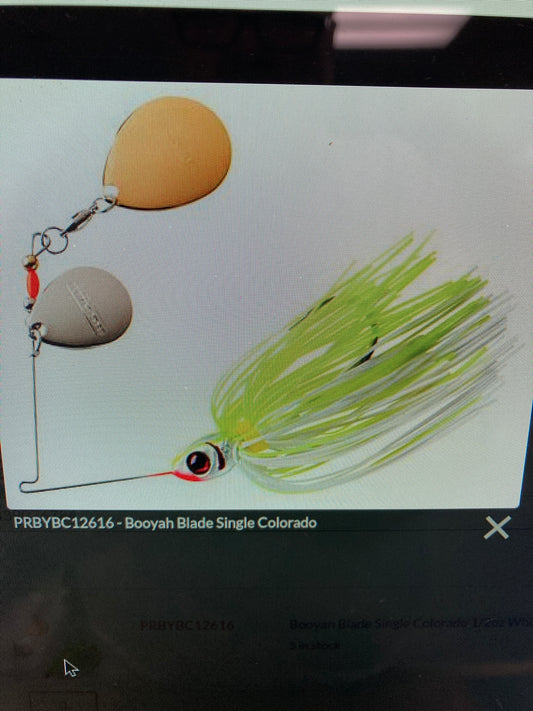BOOYAH Blade Spinner Bait 1/2 oz. White Chart