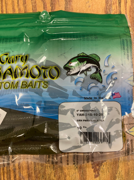 Yamamoto Swim Senko - Green Pumpkin/Lg Blk Flake