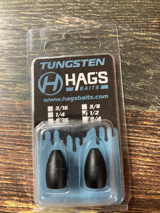 Hags Baits Tungsten - Matte Black 1/2 oz. TFW