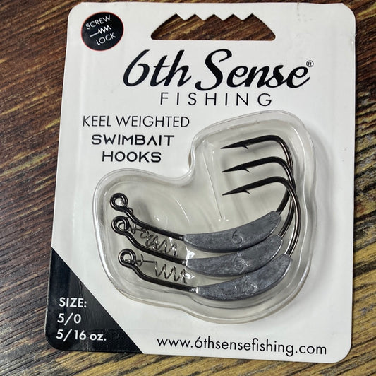 6th Sense Keel Swimbait Hooks 5/16 oz. 5/0