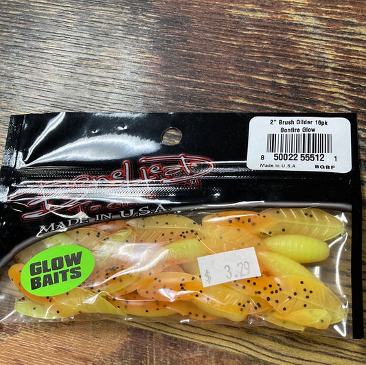 Bone Head Brush Glider 2" Bonfire Glow