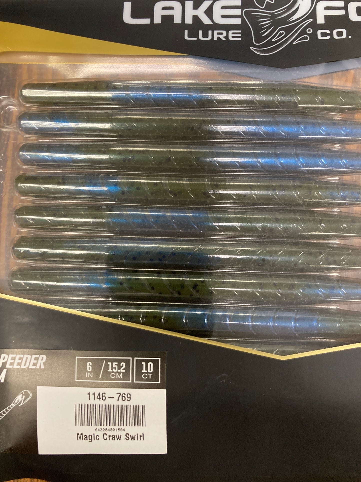 LFL Pro Speeder Worm 6” Magic Craw Swirl