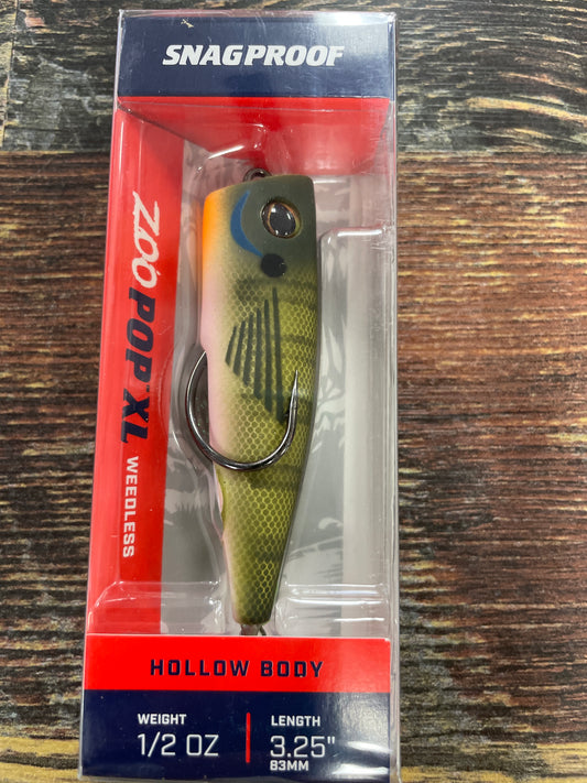 Zoo Pop XL Hollow Body 1/2 oz 3.25” Dark Gill