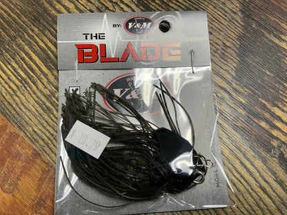 V&M The Blade Jig 3/8 oz. Green Pumpkin