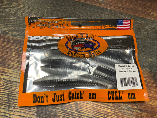 Catch-N-Cull Money Shad 5" Smoke Shad