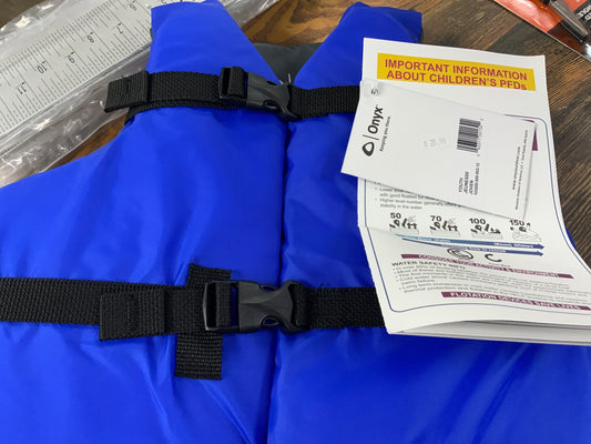 Onyx Youth Life Jacket 70 Perform - 55-88 lb. Blue