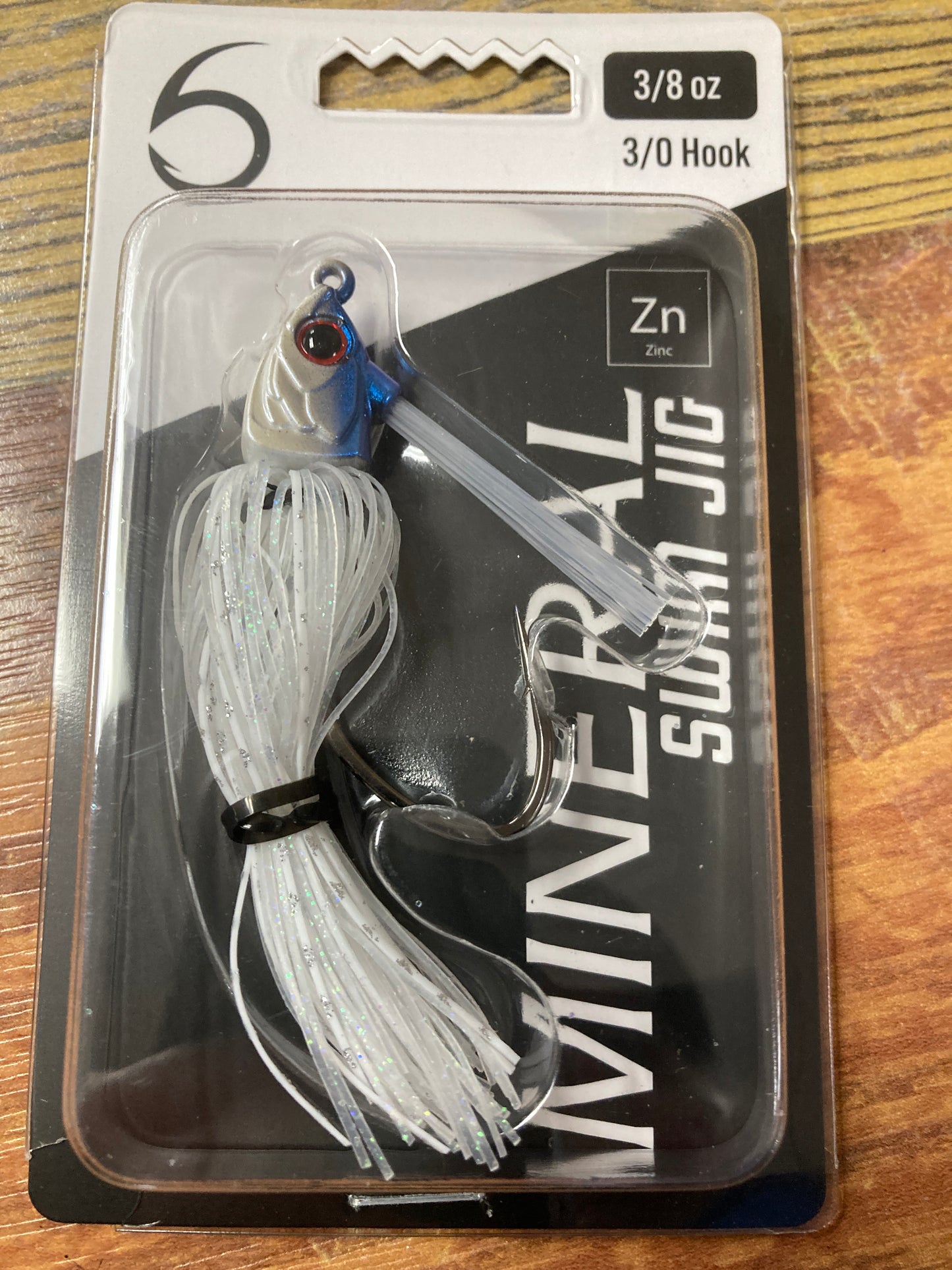 6th Sense Mineral Swim Jig 3/8 oz. White Ice
