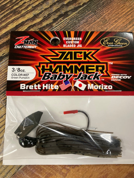 Z Man Jack Hammer Baby Jack 3/8 oz. Green Pumpkin
