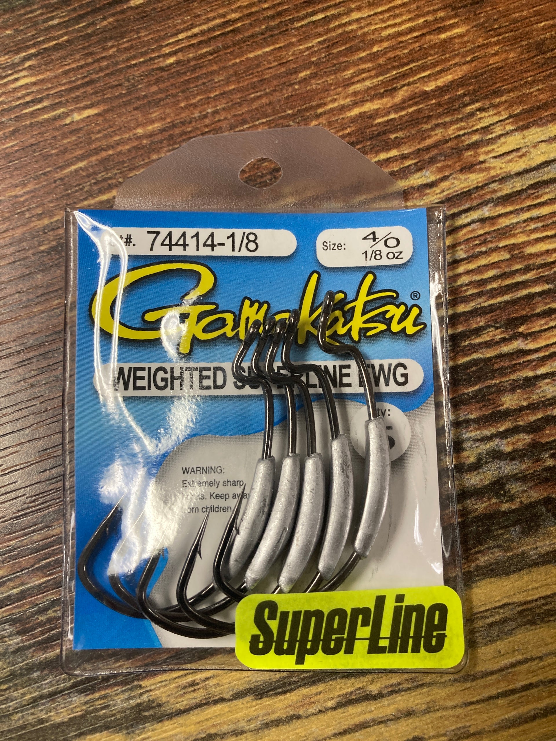 4 fishing hook Gamakatsu Weighted Superline EWG 1/8 oz. 4/0 – Lake Fork Resort Pro-Tec Powder Paint | sturdy and durable Power (Action):Heavy (Fast) - SH Baitcaster Reel