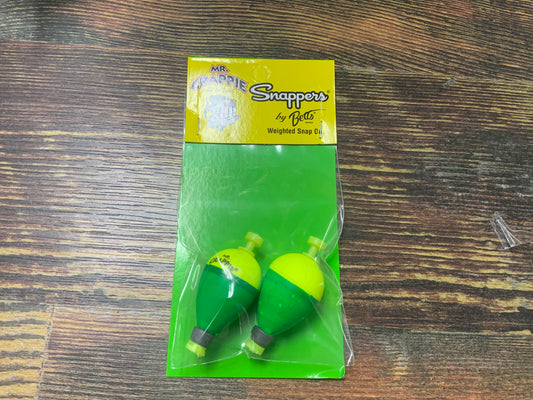 Mr Crappie Snappers WGT Pear 1.5" Yellow/Green