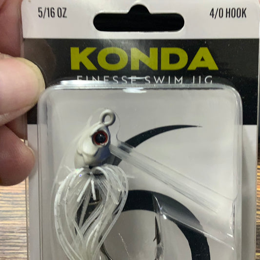 KONDA Finesse Swim Jig 5/16 oz. 4/0 White Ice