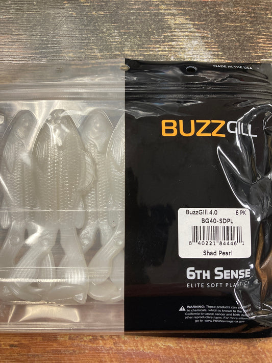 6th Sense Buzz Gill 4.0 Shad Pearl