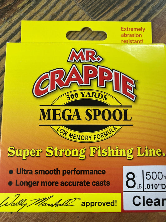 Mr Crappie Mono 8 lb. 500 yd Clear