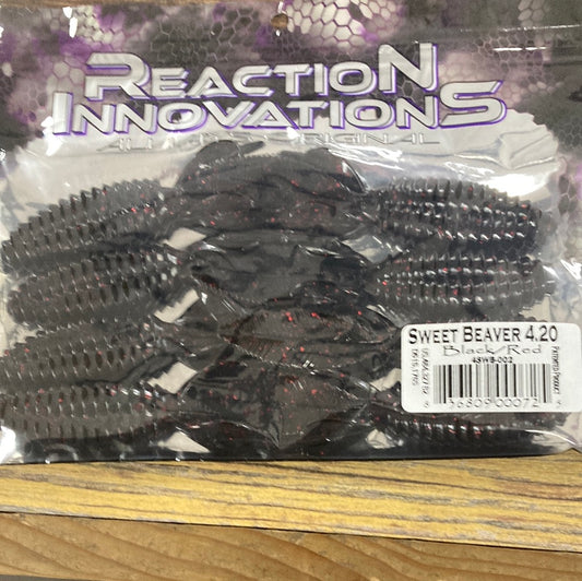 Reaction Innovations Sweet Beaver 4.20 - Black/ Red