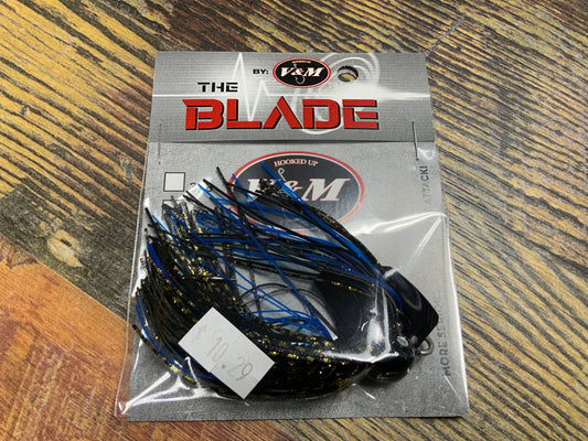 V&M The Blade Jig 1/2 oz. Black Blue
