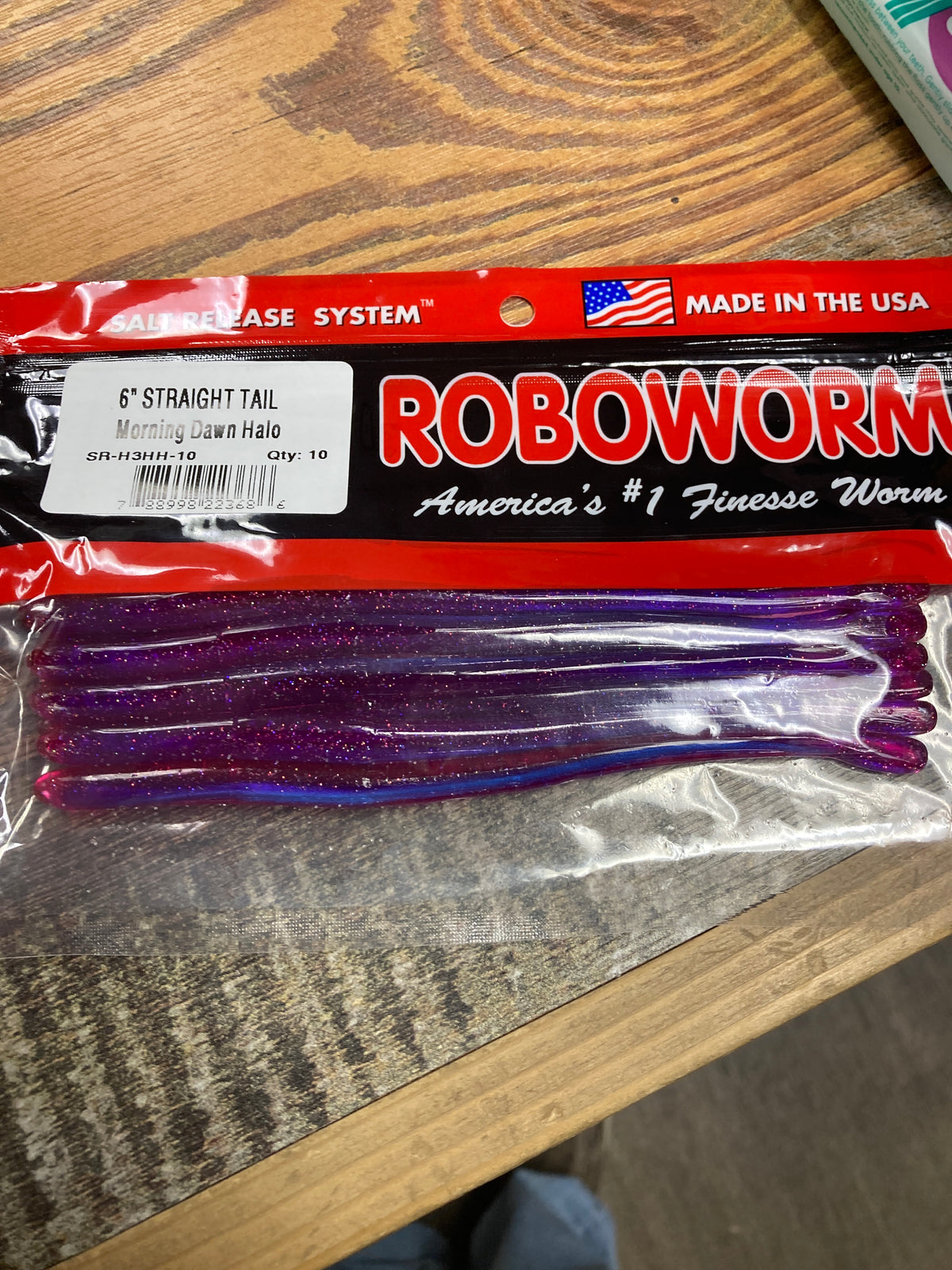 Roboworm Straight Tail 6” Morning Dawn Halo – Lake Fork Resort