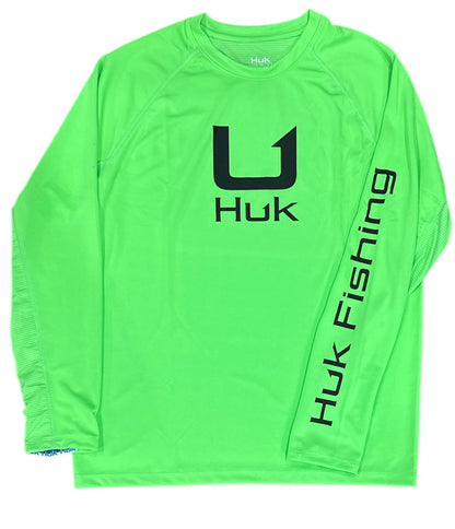 HUK Icon KC Graphic LS Crew L green