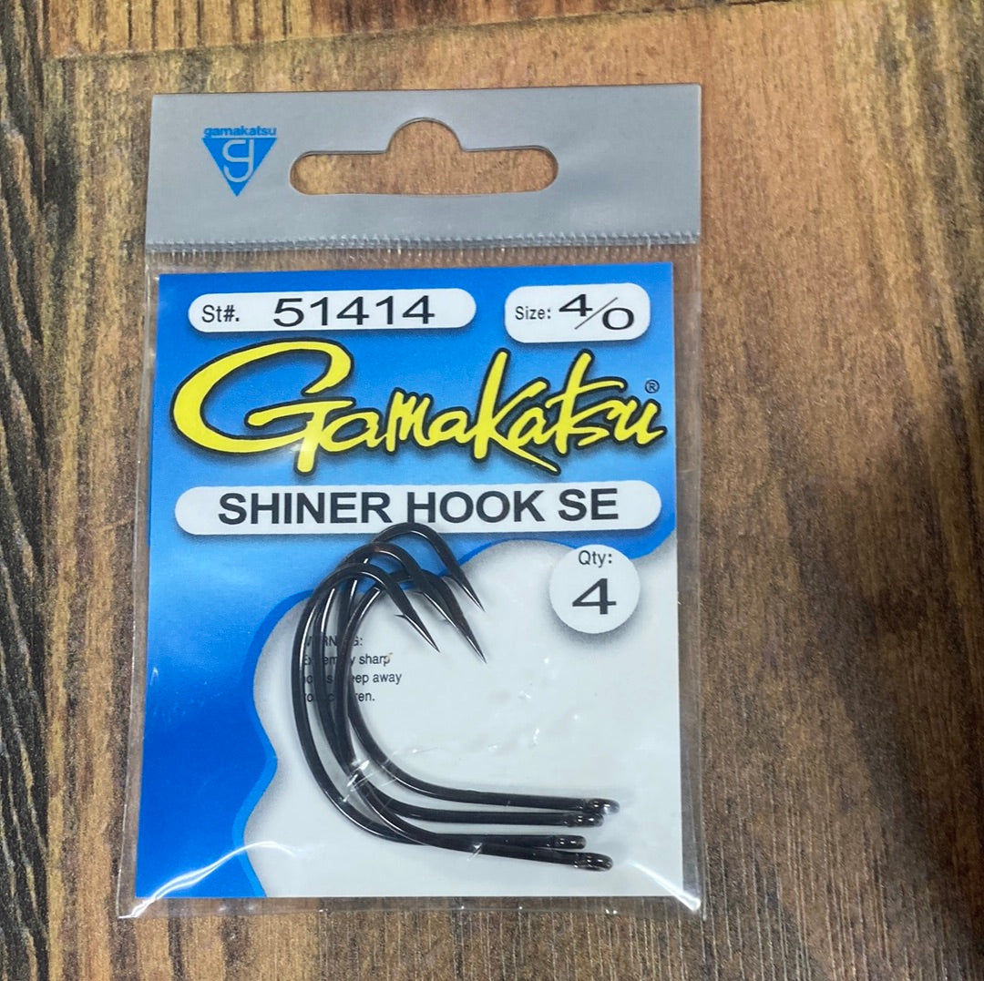 Gamakatsu Shiner Hook Black / 4/0 Gamakatsu Shiner Hook Black / 4/0