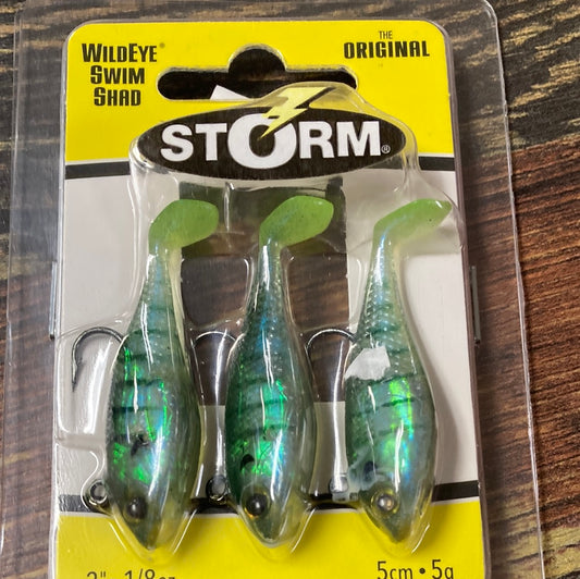 Storm Wildeye swim Shad 2' 1/8 oz. Blue Gill