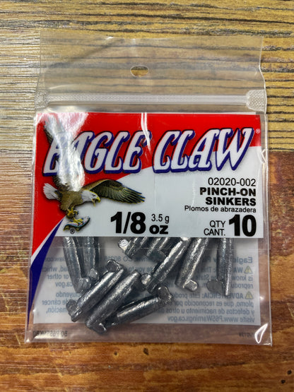 Eagle Claw Pinch-On Sinkers 1/8