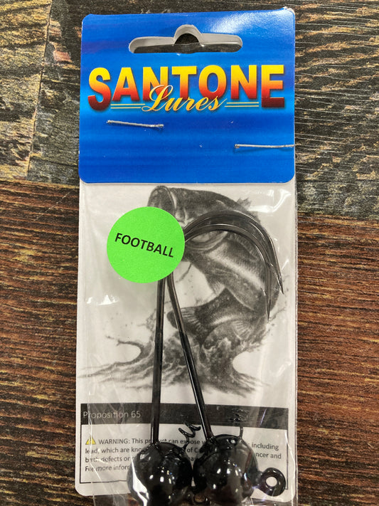 Santone Piglet Football Jig Head 3/4 oz. Black