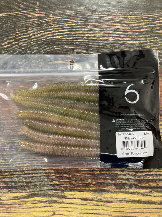 6th Sense Bamboosa 5.3" Green Pumpkin Pro