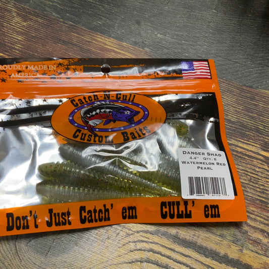 Catch-N-Cull Danger Shad 4.4" Watermelon Red Pearl