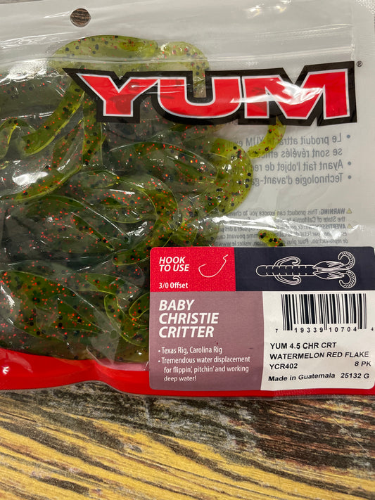 Yum Christy Critter 4.5" Watermelon Red Flake