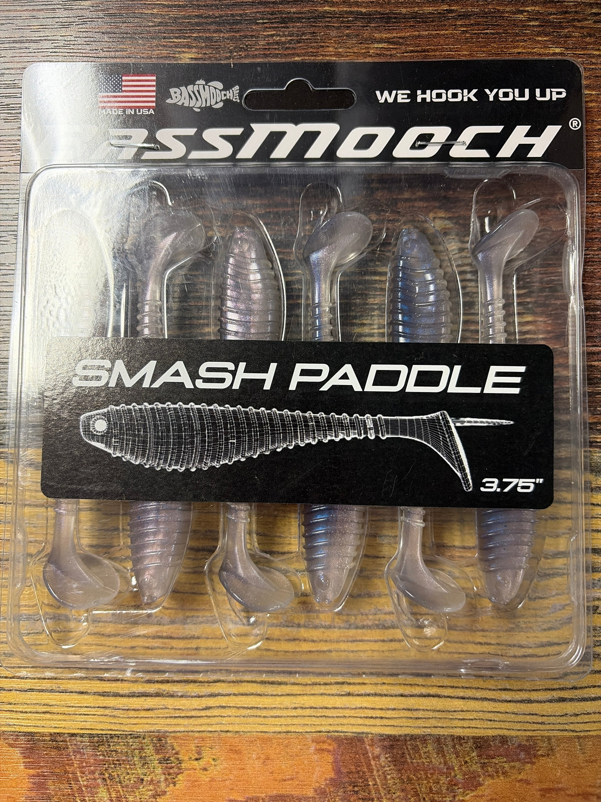 Bassmooch Smash Paddle 3.75” Pro Blue Red Pearl