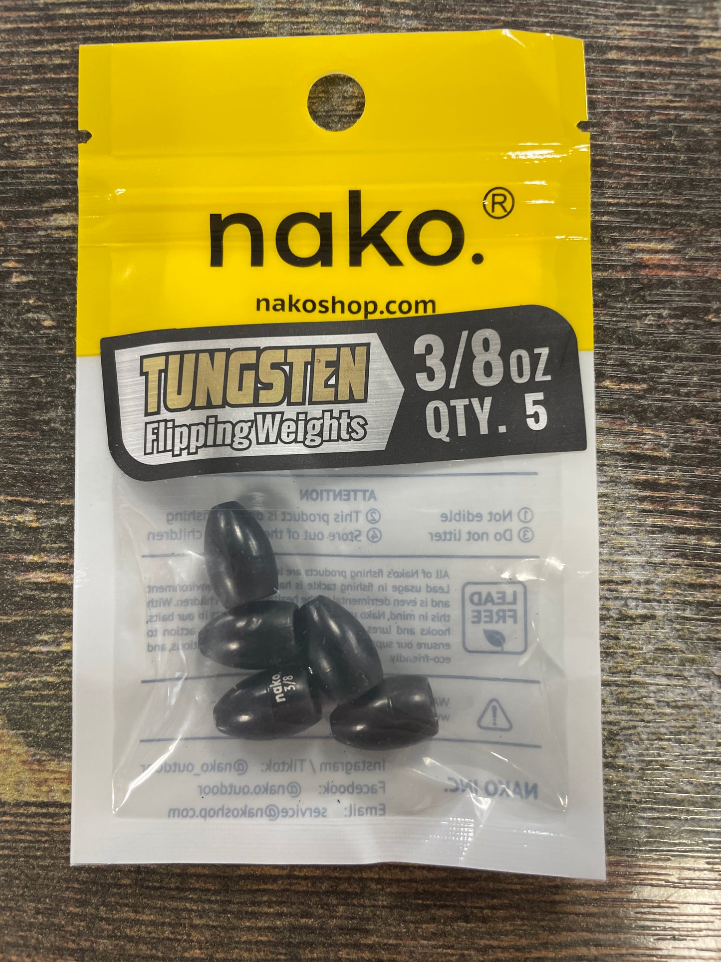 Nako Tungsten Flipping Wts 3/8 oz.