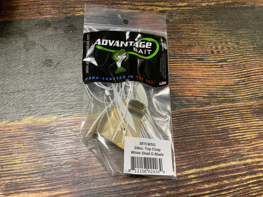 Advantage Top Chop Buzz Bait 3/8 oz. Gold White Shad