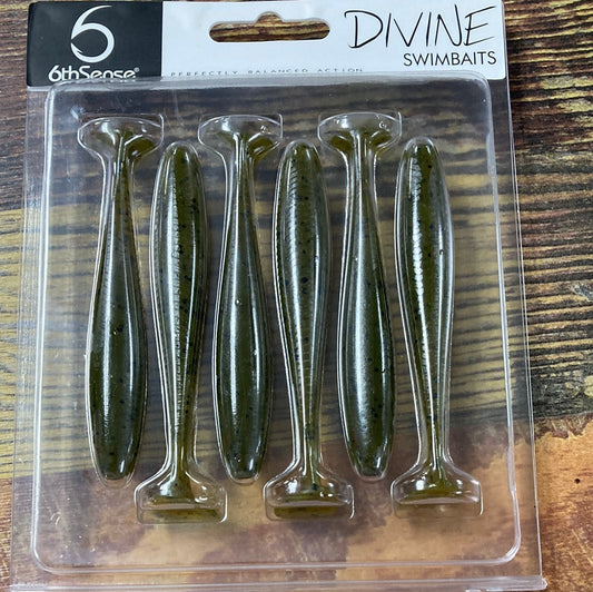6th sense Divine Swim bait 3.8 Green pumpkin