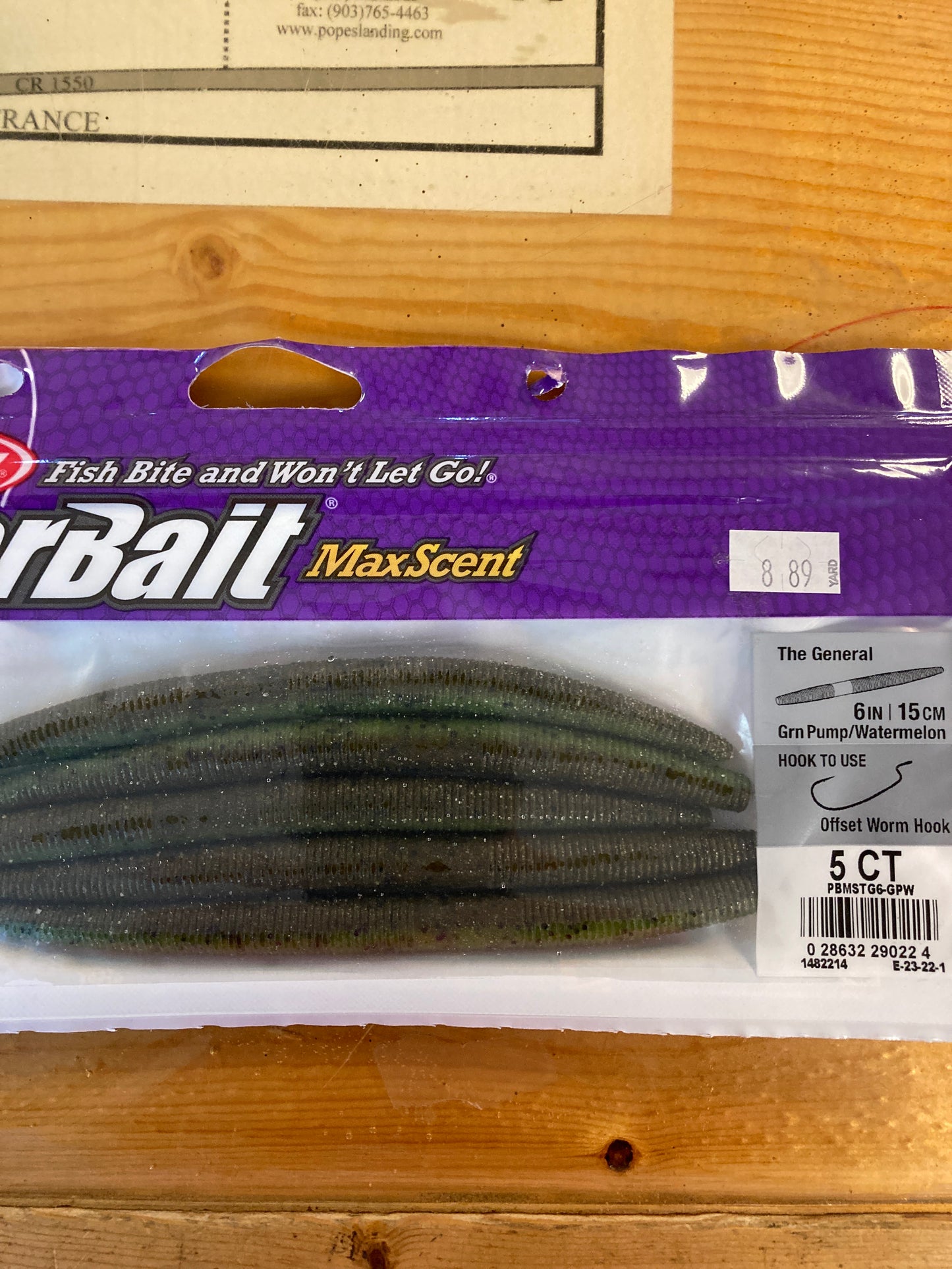 Berkley The General 6” Green Pumpkin Watermelon