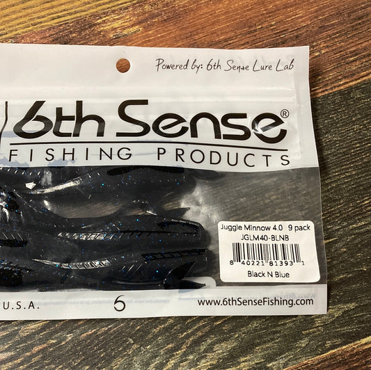 6th Sense Juggle Minnow 4" Black N Blue