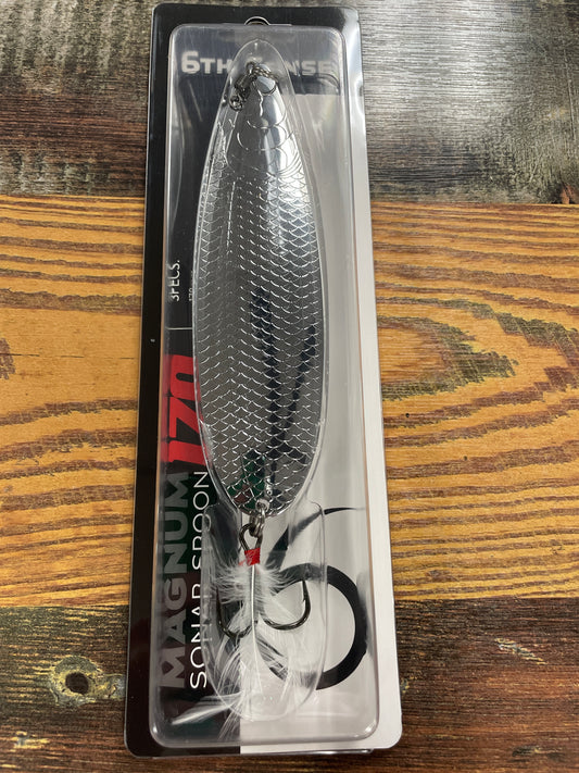 6th Sense Magnum 170 Sonar Spoon Chrome Shad 2.2oz.