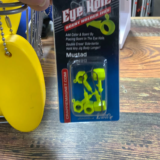 Mustad Eye Hole Jig Head 1/8 oz. Chartreuse