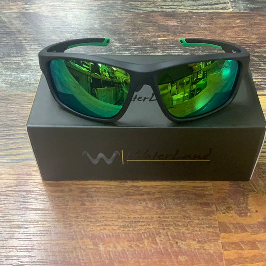 Kidfisher Black/Green Mirror Sunglasses