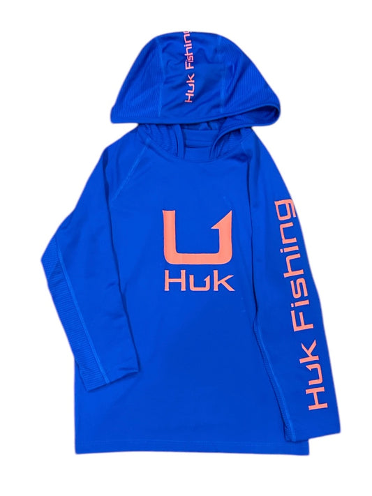 HUK Icon Hoodie YXS Ocean Blue