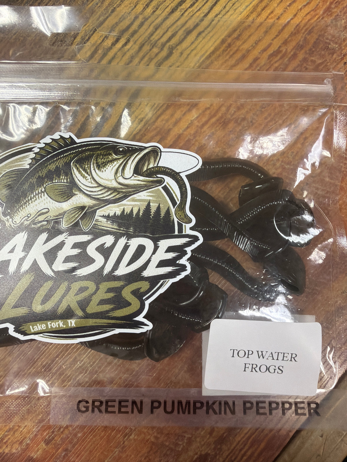 Lakeside Lures Top Water Frog - Green Pumpkin Pepper