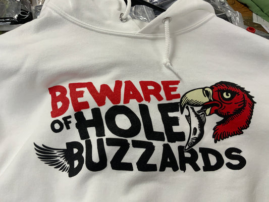 6th Sense Hoodie Beware of Hole Buzzards - 2XL - White
