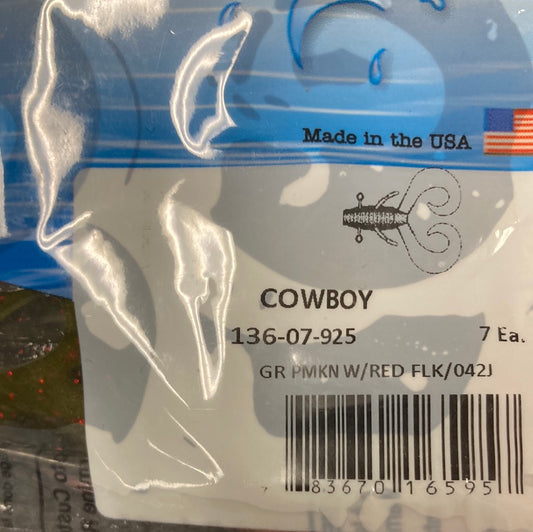 Yamamoto Cowboy Green Pumpkin Red Flake