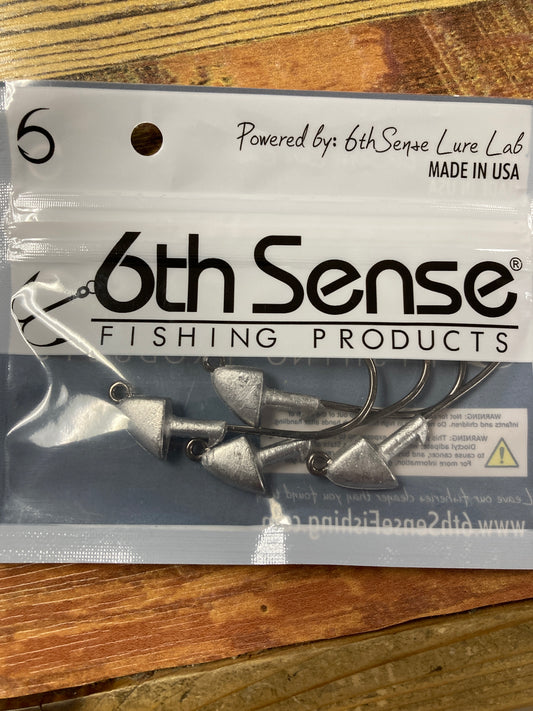 6th Sense Core-X Jig Heads 1/8 oz. 3/0 Raw