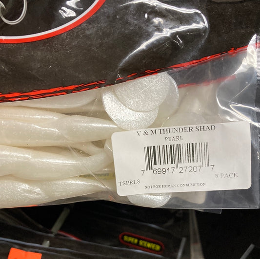 V&M Thunder Shad - Pearl