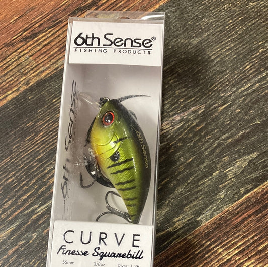 6th Sense Curve Finesse Squarebill 3/8 oz. Neon Sunfish