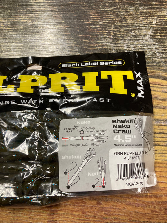 Culprit Neko Craw Green pumpkin blu flake