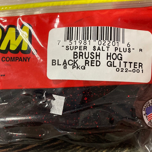 Zoom Brush Hog - Black Red Glitter