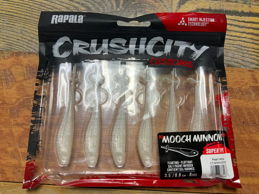 Rapala Crush City Mooch Minnow 3-1/2" Pearl White