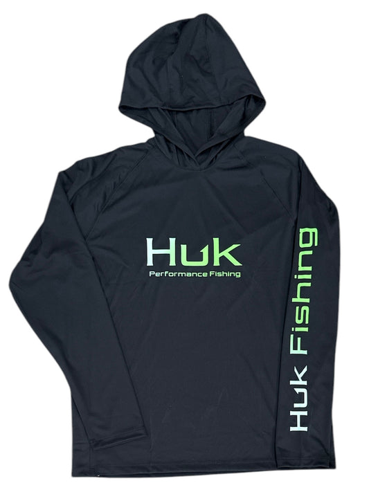 HUK Pursuit LS Hoodie Black XL