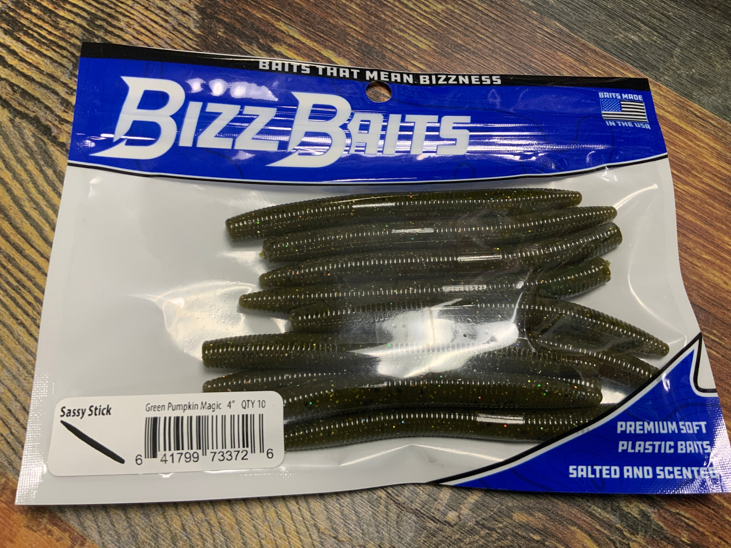 Bizz Baits Sassy Stick - Green Pumpkin Magic